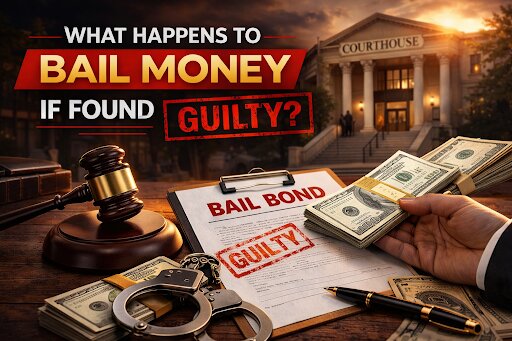 What happens to Bail Money if found Guilty.